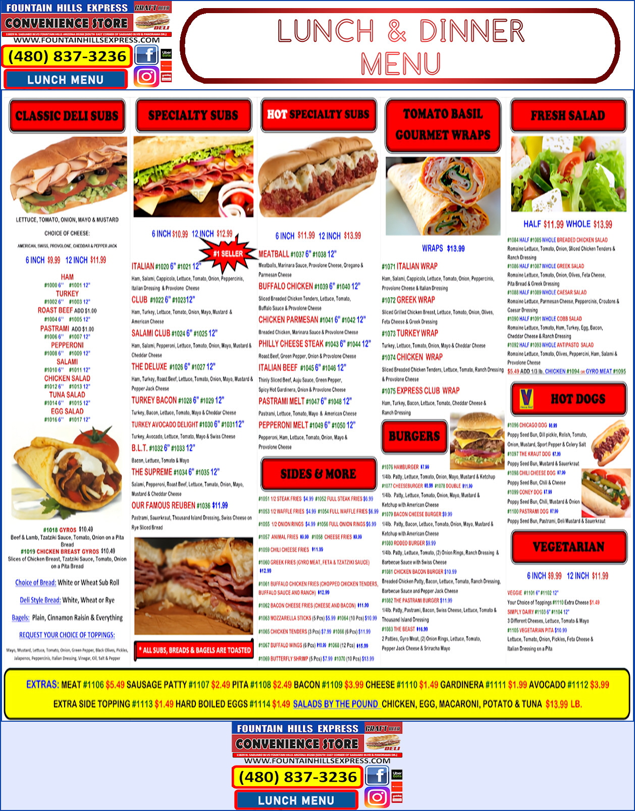 2024 Lunch and Dinner Menu